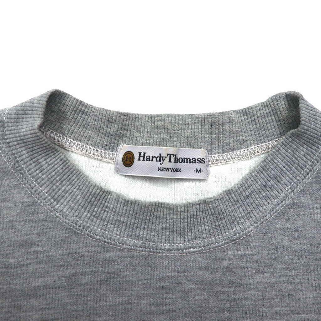 90s Hardy Thomass Character Embroidered Sweatshirt, Medium, Grey, Cotton