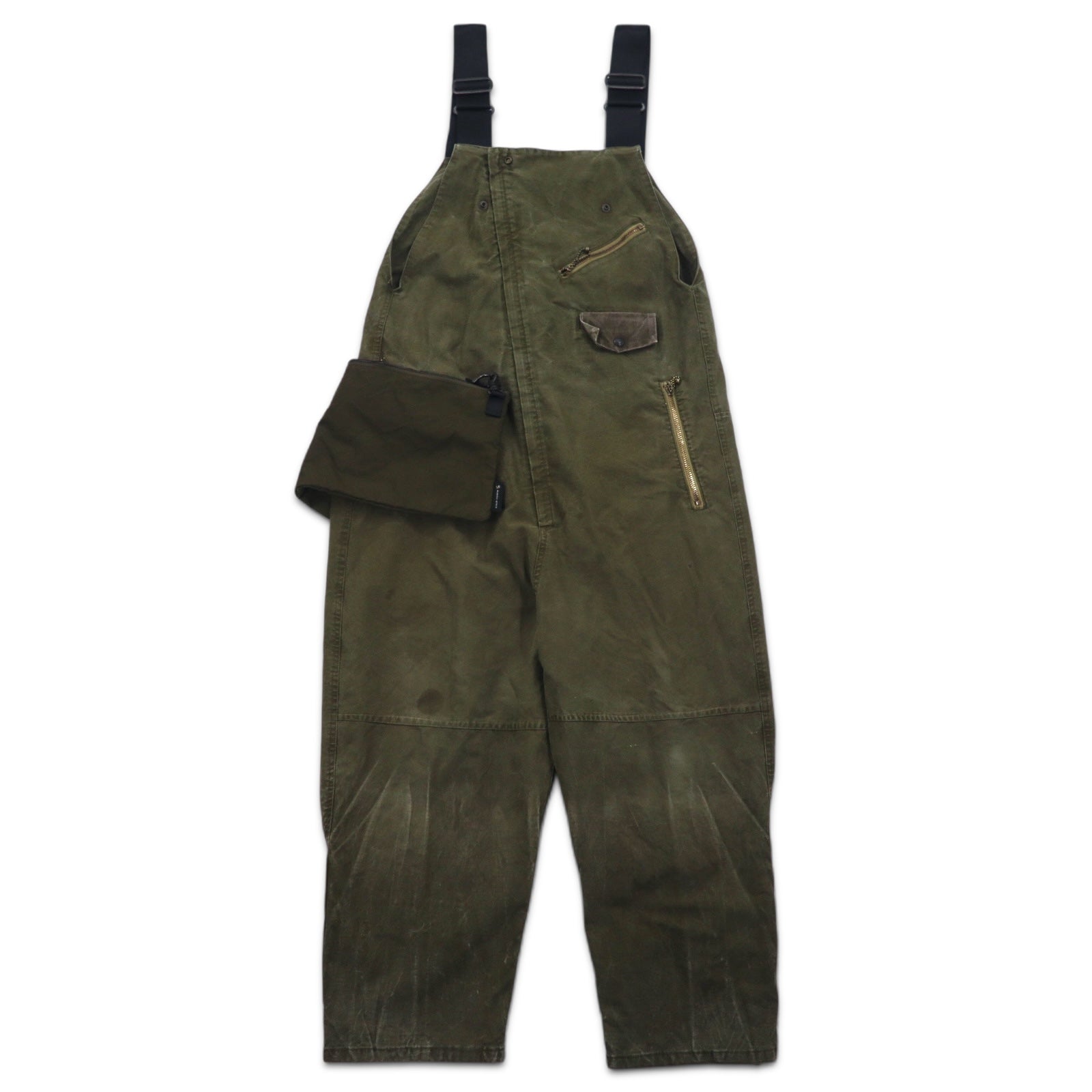 日本然リトテ-古着オンライン-ink × master-piece ミリタリー リメイク オーバーオール FREE カーキ WORK THE BIKER サコッシュ付属-