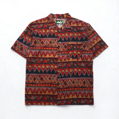 Flying Hawk 90年代 半袖 ボックスシルエット オープンカラーシャツ L マルチカラー 総柄 日本製