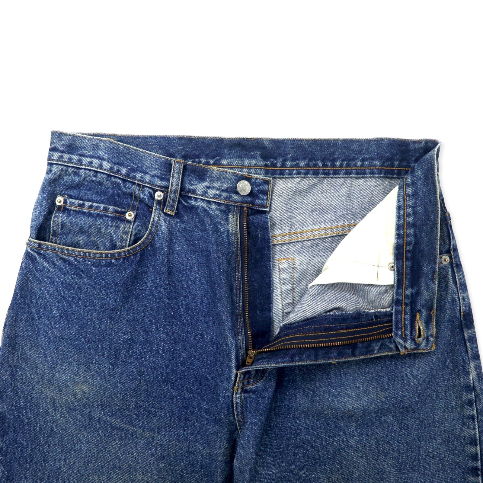 POLO JEANS COMPANY RALPH LAUREN 90年代 ルーズフィット バギー デニムパンツ 34 ブルー コットン Loose メキシコ製