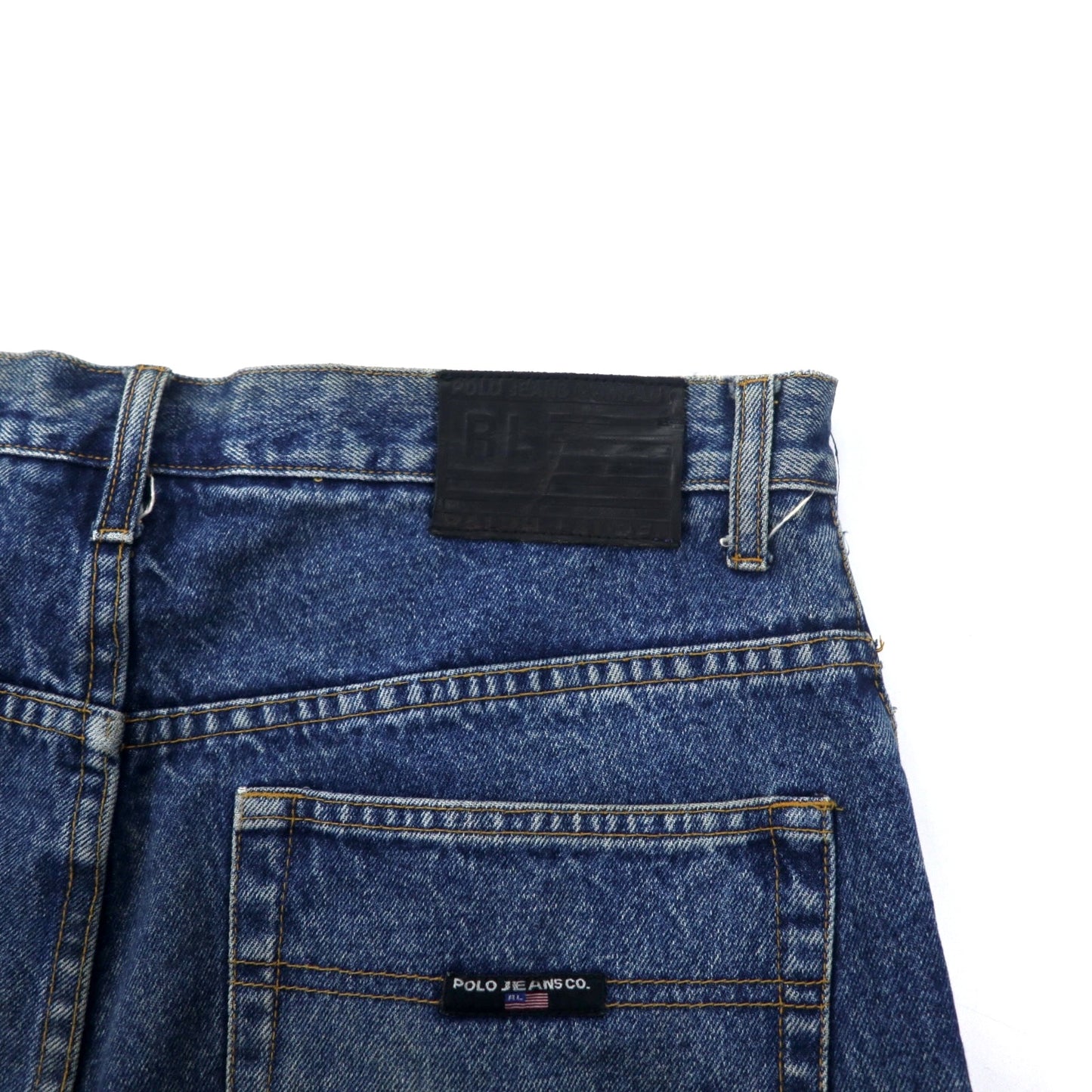 POLO JEANS COMPANY RALPH LAUREN 90年代 ルーズフィット バギー デニムパンツ 34 ブルー コットン Loose メキシコ製