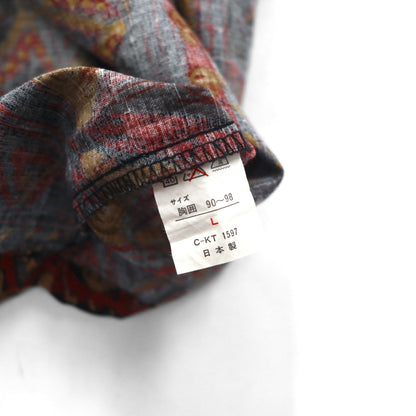 Flying Hawk 90年代 半袖 ボックスシルエット オープンカラーシャツ L マルチカラー 総柄 日本製