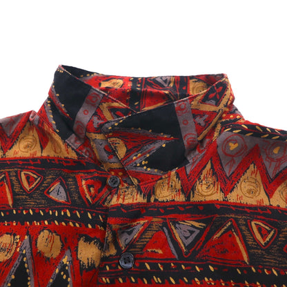 Flying Hawk 90年代 半袖 ボックスシルエット オープンカラーシャツ L マルチカラー 総柄 日本製