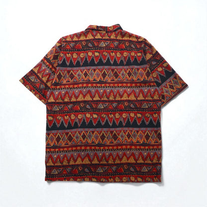 Flying Hawk 90年代 半袖 ボックスシルエット オープンカラーシャツ L マルチカラー 総柄 日本製