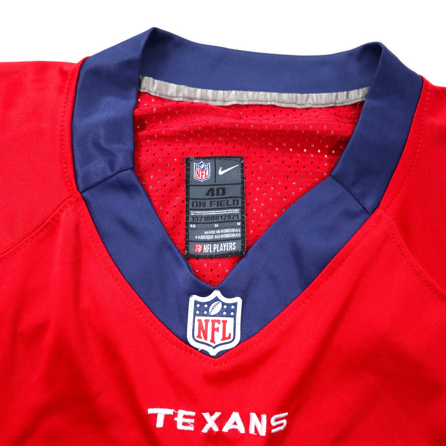 Nike NFL Big Size Game Shirt 40 Red Polyester Mesh TEXANS