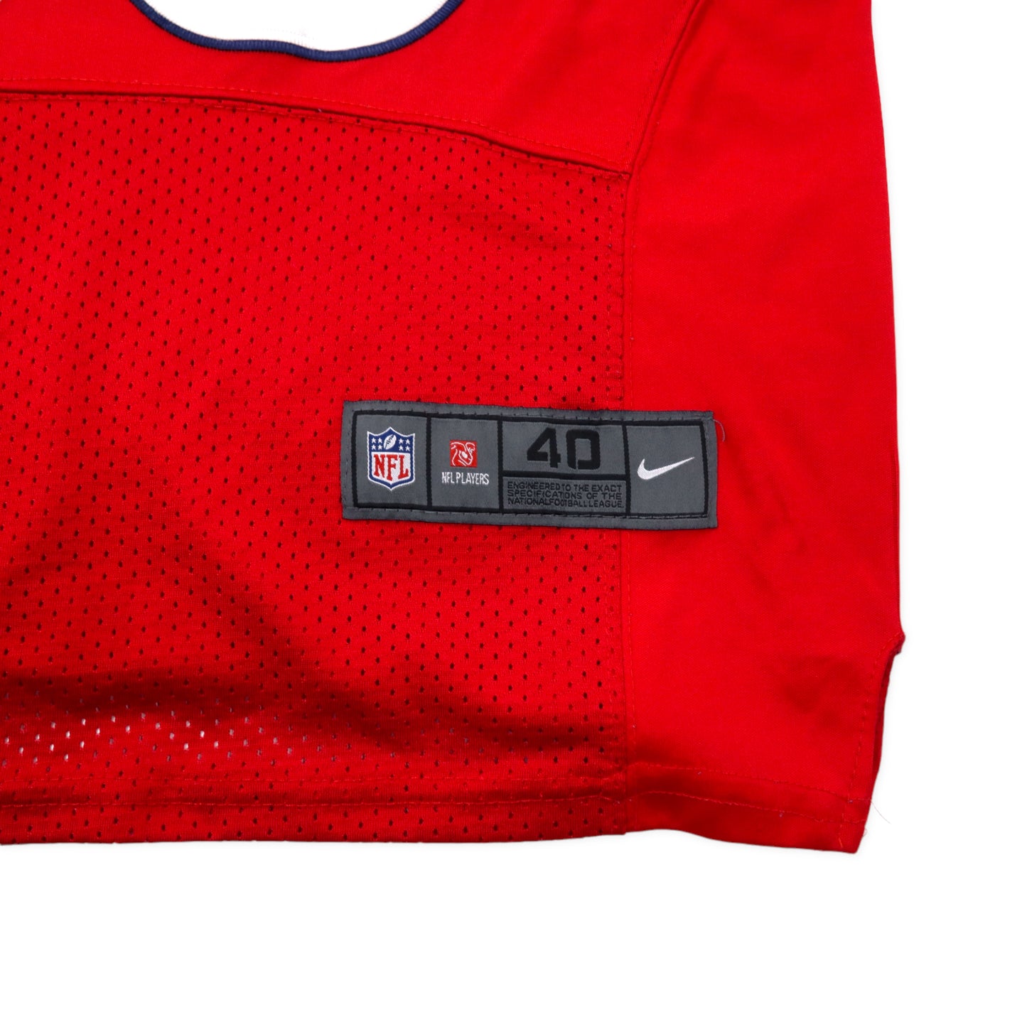 NIKE NFL ビッグサイズ ゲームシャツ 40 レッド ポリエステル メッシュ TEXANS ナンバリング A.JOHNSON