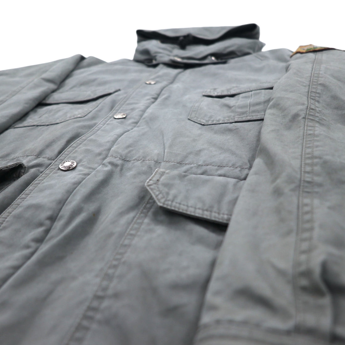 THE NORTH FACE detachable hood mountain parka M khaki cotton double zip zip-in-zip NY-2153