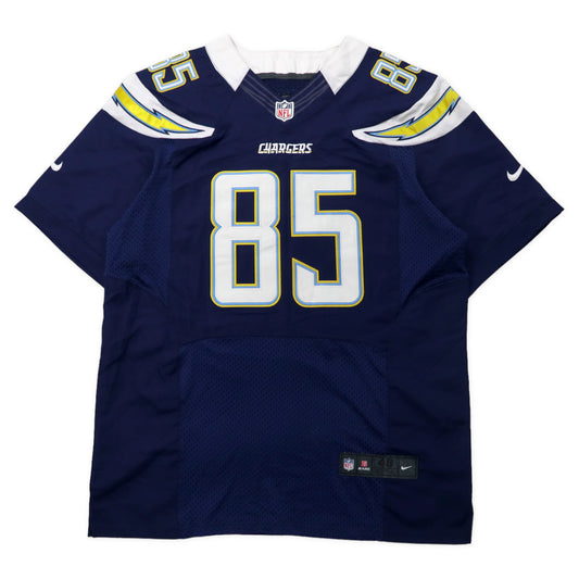 日本然リトテ-古着オンライン-NIKE NFL ビッグサイズ ゲームシャツ 48 ネイビー ポリエステル CHARGERS ナンバリング GATES-Nike NFL Big Size Game Shirt 48 Navy Polyester Chargers Numbering GATES