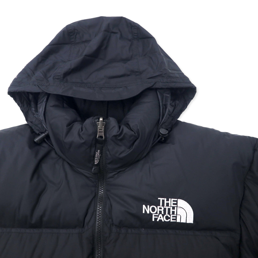 THE NORTH FACE Nuptse 700-fill Power Down Jacket S Hooded Embroidered Logo ND01586