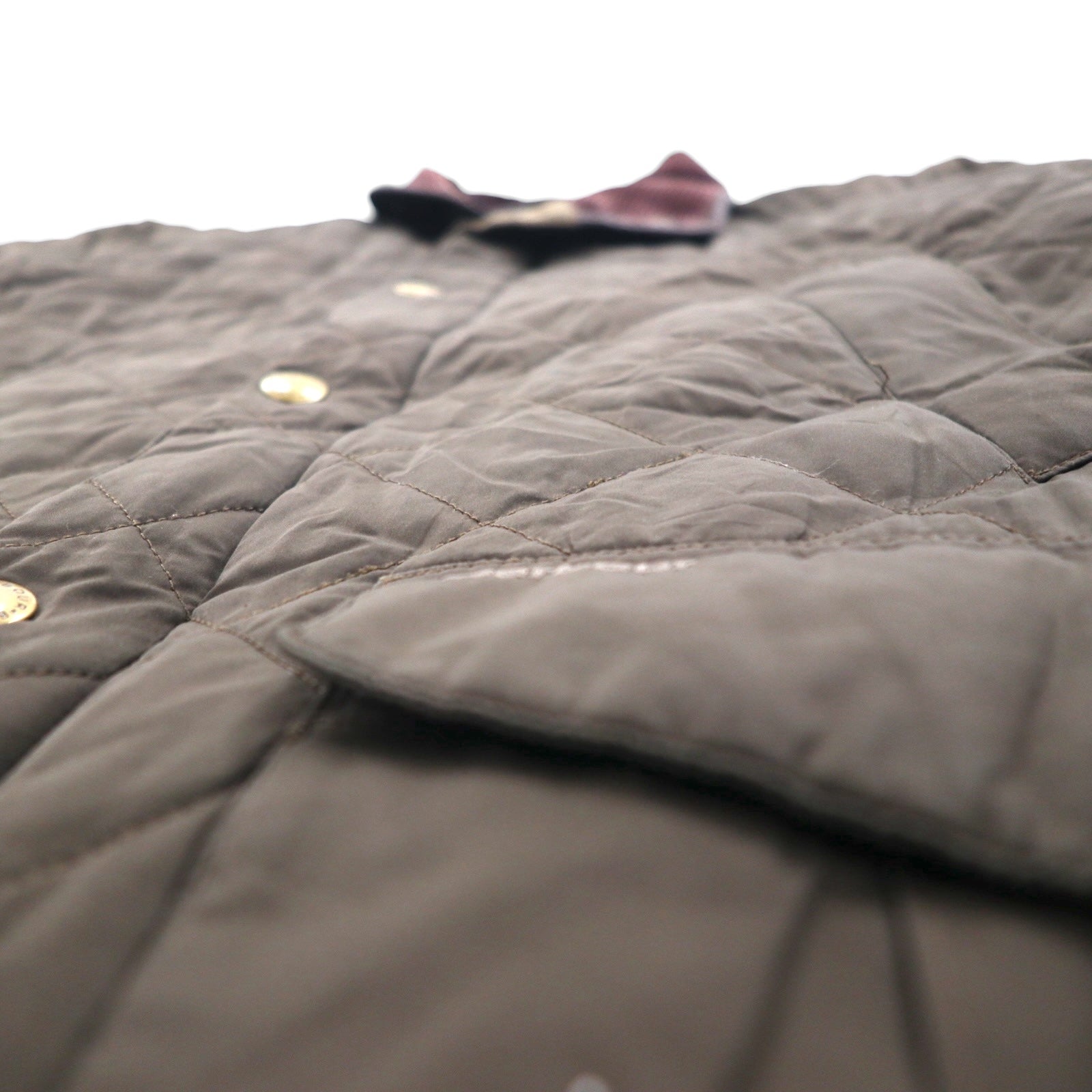Barbour Devon Jacket, Quilted Jacket, Size L, Double Zip, Corduroy Collar, Diamond Quilted Padded, MQU0883OL52