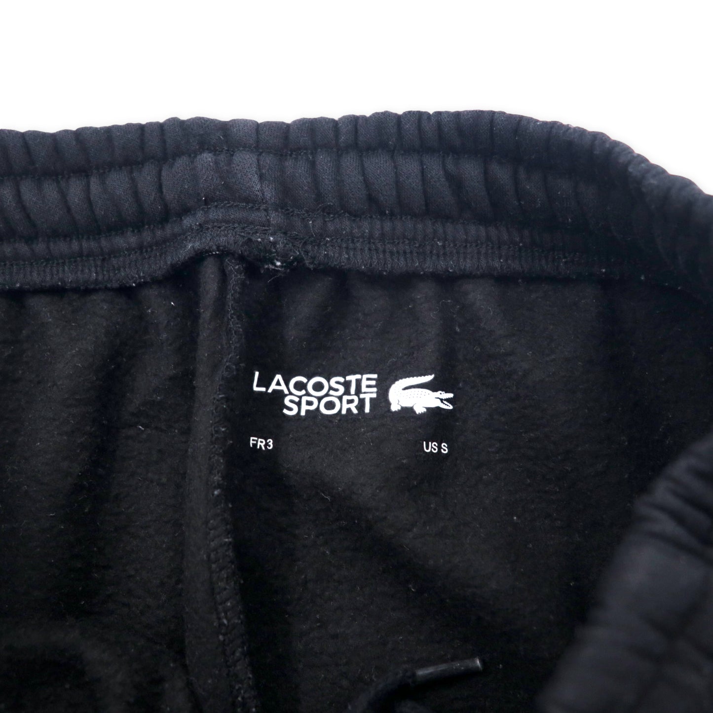 LACOSTE SPORT スウェットパンツ 3 ブラック コットン 裏起毛 ワンポイントロゴ