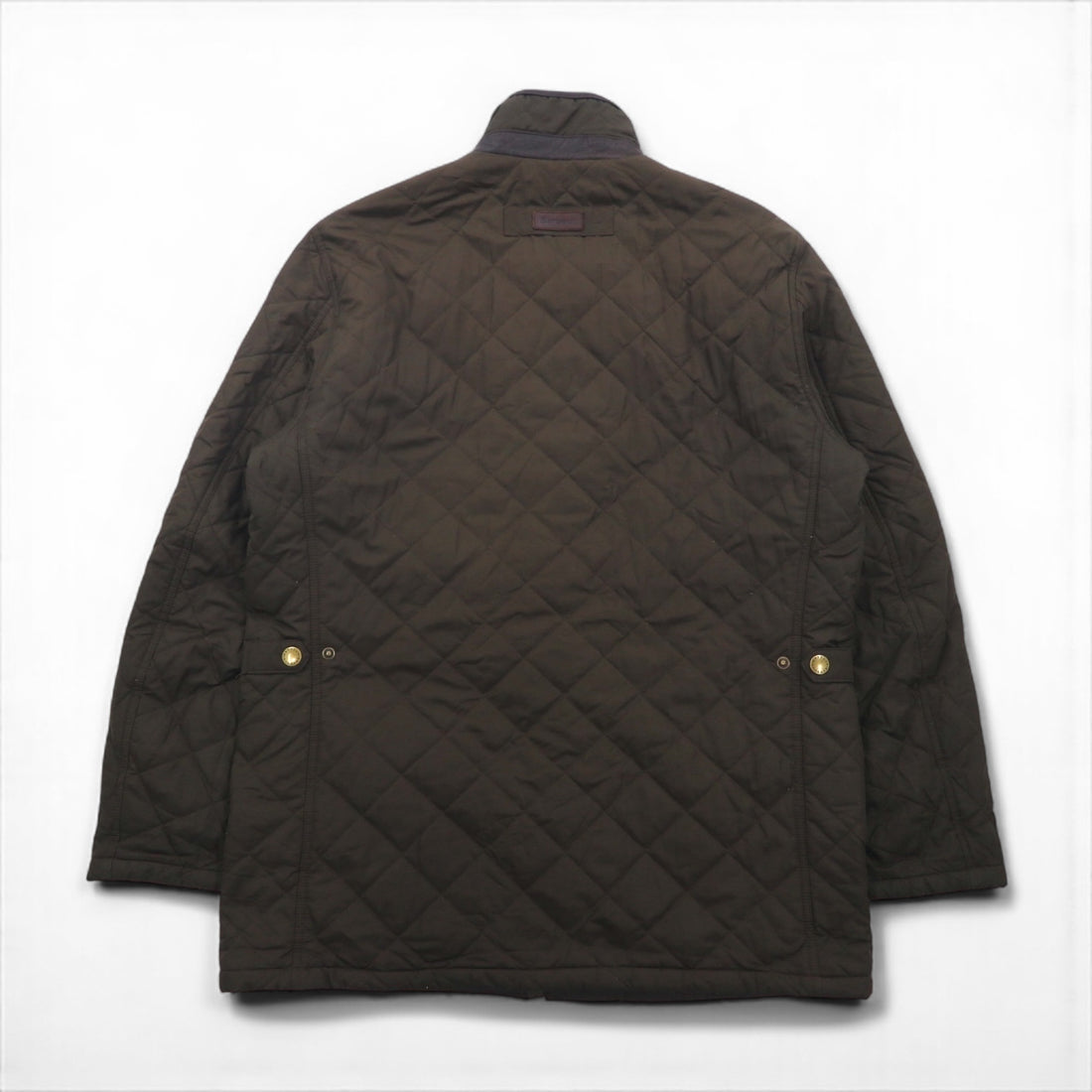 Barbour Devon Jacket, Quilted Jacket, Size L, Double Zip, Corduroy Collar, Diamond Quilted Padded, MQU0883OL52