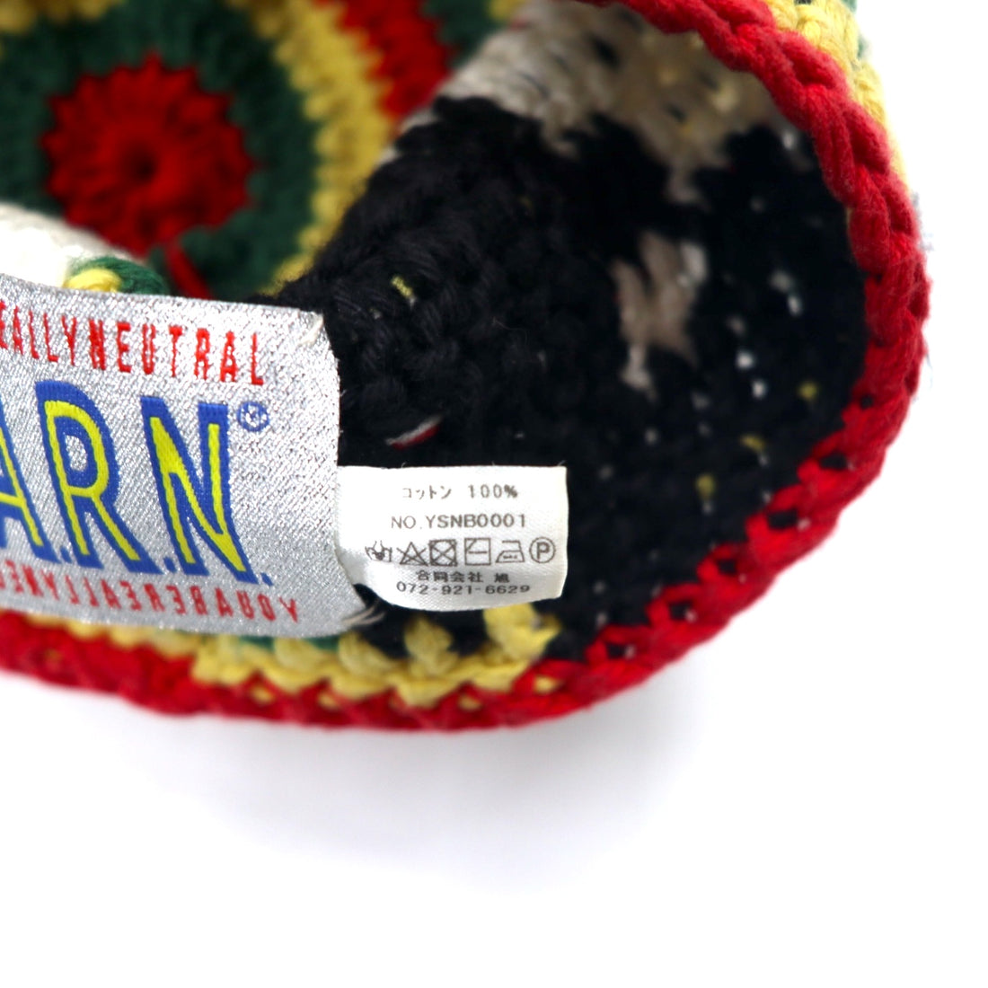 YARN Crochet Hat Knit Hat FREE Multicolor Cotton Yinyang YSNB0001