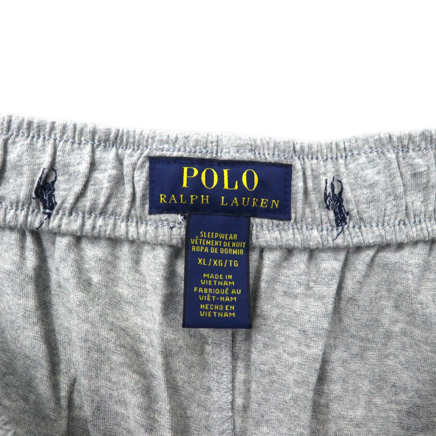 POLO RALPH LAUREN イージーショーツ ハーフパンツ XL グレー コットン スモールポニー 総柄