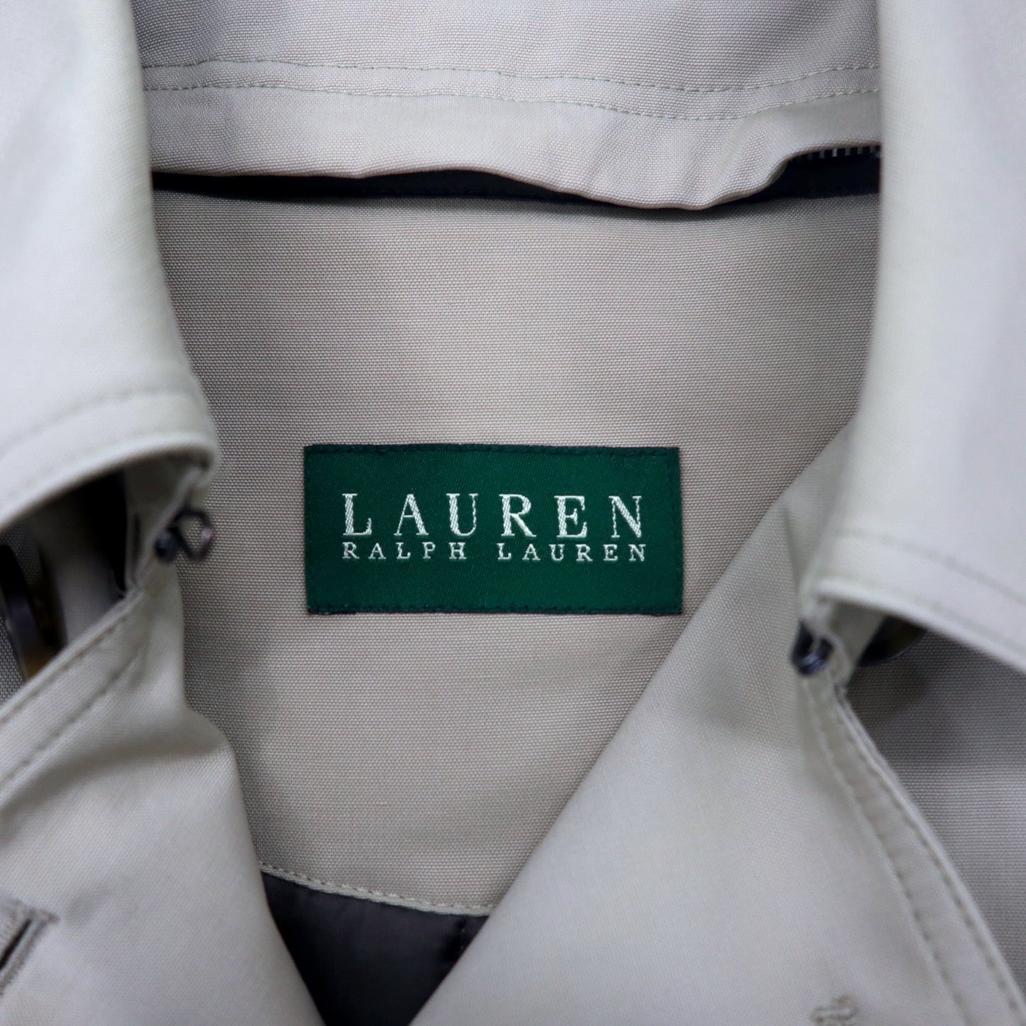 LAUREN RALPH LAUREN トレンチコート 38S ベージュ コットン ナイロン ライナー着脱式