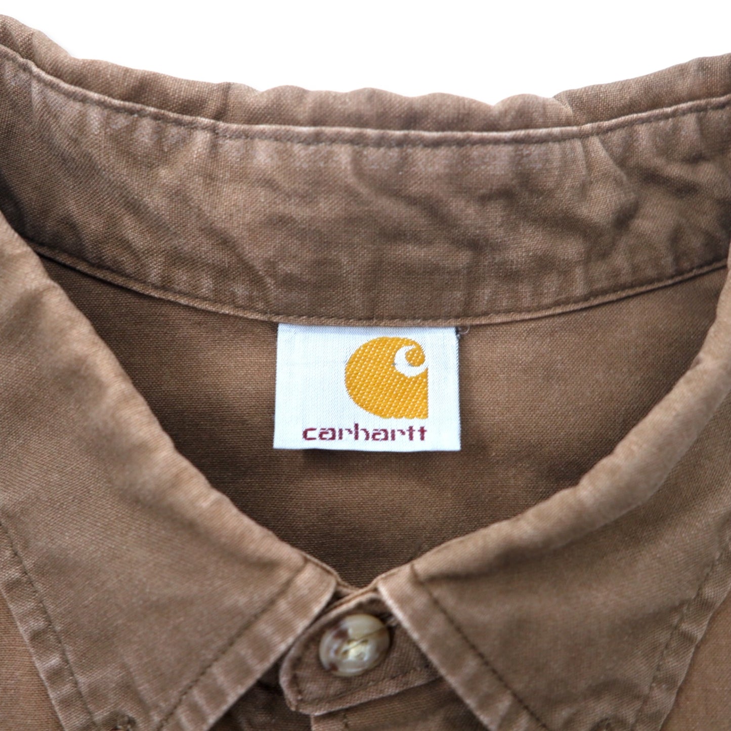 carhartt 90年代 ボタンダウン ワークシャツ XXL カーキ コットン ビッグサイズ