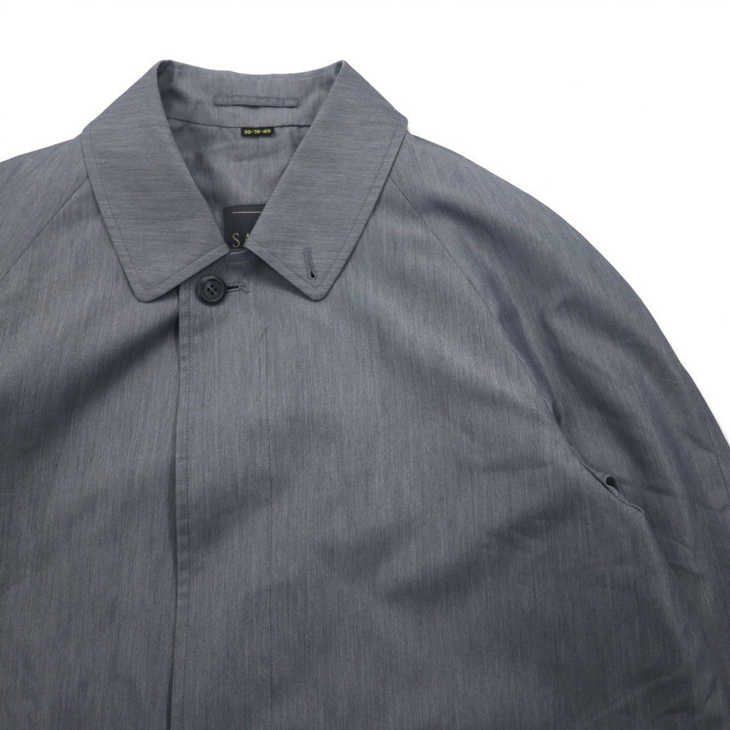 Vintage 80s Japan Made Trench Coat SANYO ステンカラーコート S グレー ポリエステル 日本製