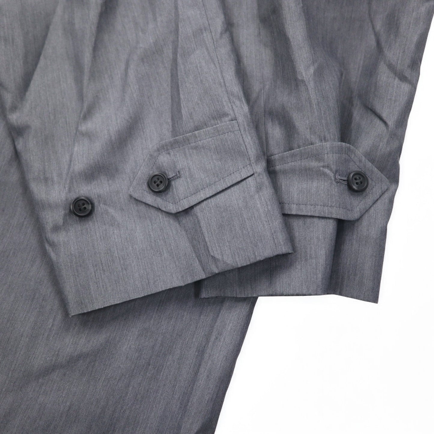 Vintage 80s Japan Made Trench Coat SANYO ステンカラーコート S グレー ポリエステル 日本製