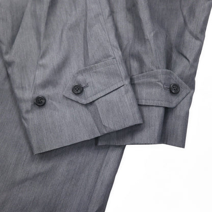 Vintage 80s Japan Made Trench Coat SANYO ステンカラーコート S グレー ポリエステル 日本製