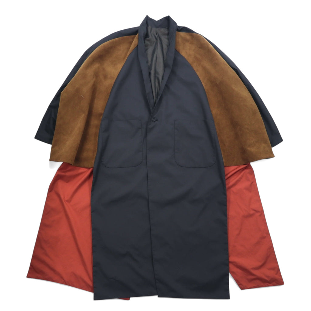 Ka na ta 2 sleeve coat poncho FREE black polyester ALL for doby made in Japan