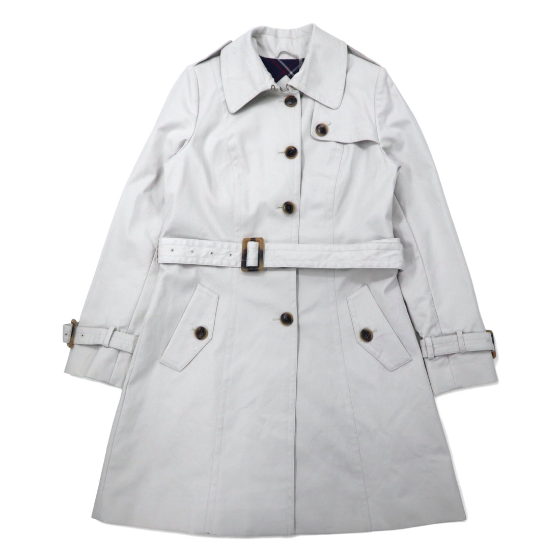 日本然リトテ-古着オンライン-PENDLETON トレンチコート 10 ホワイト コットン ベルト付き-PENDLETON Coat 10 White Cotton Belted