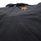 HARLEY DAVIDSON Zip Hoodie, XL, Black, Cotton, One-Point Logo Embroidery
