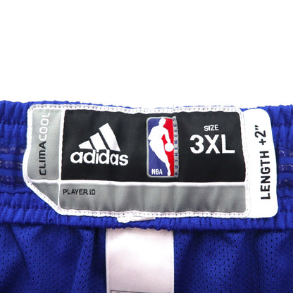 adidas ゲームパンツ ショートパンツ 3XL ブルー NBA Detroit Pistons ポリエステル CLIMA COOL 膝下