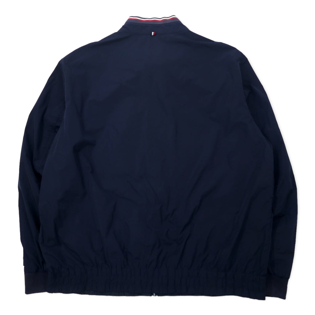 TOMMY HILFIGER Single Rider Jacket 2XLT Navy Polyester Big Size