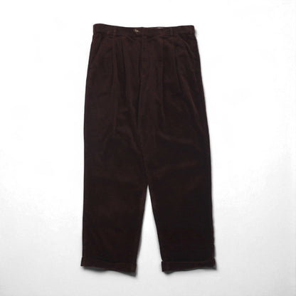 Eddie Bauer 90s Two-Puck Wide Corduroy Pants, Size XL, Brown, Thick Rib, Double Cuffs