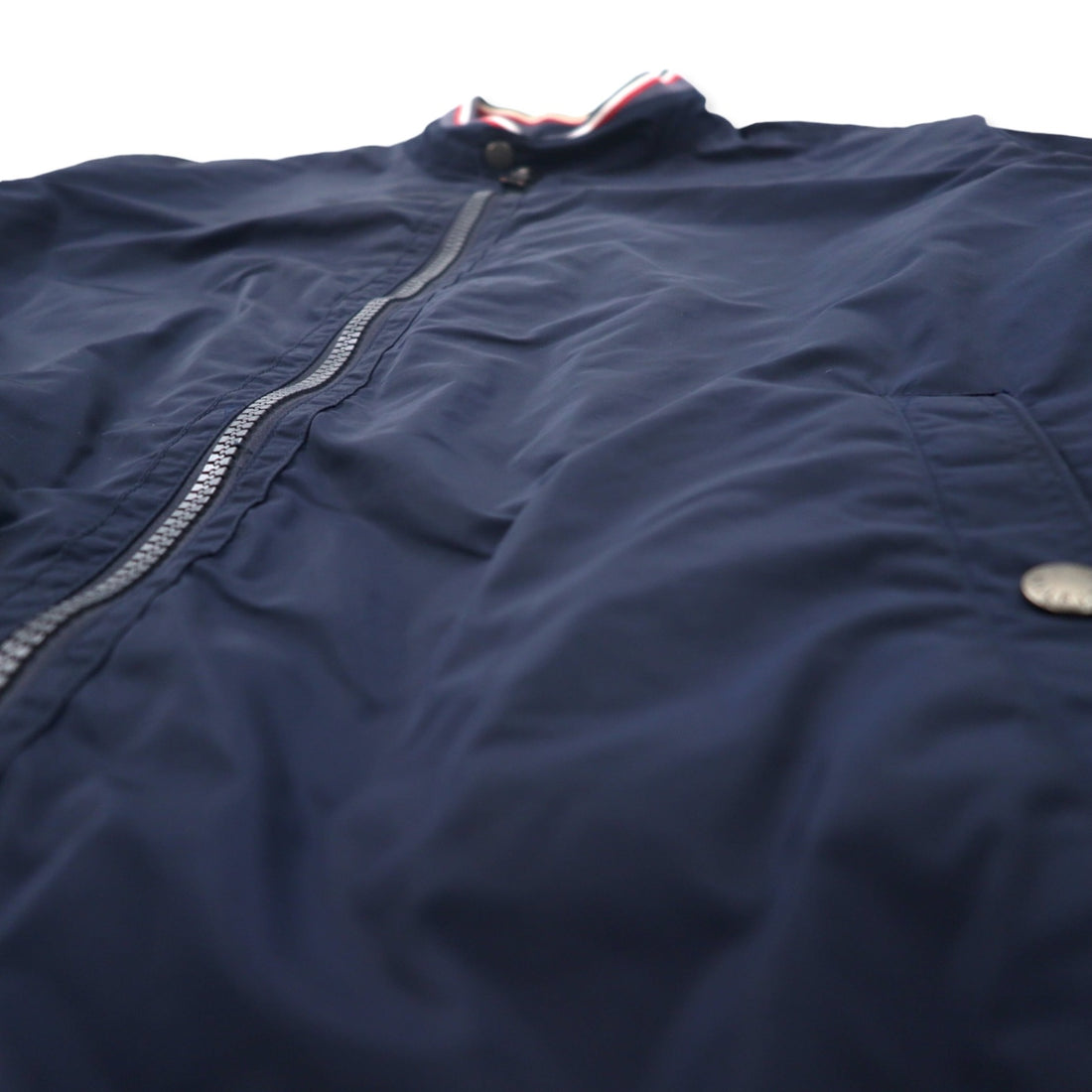 TOMMY HILFIGER Single Rider Jacket 2XLT Navy Polyester Big Size