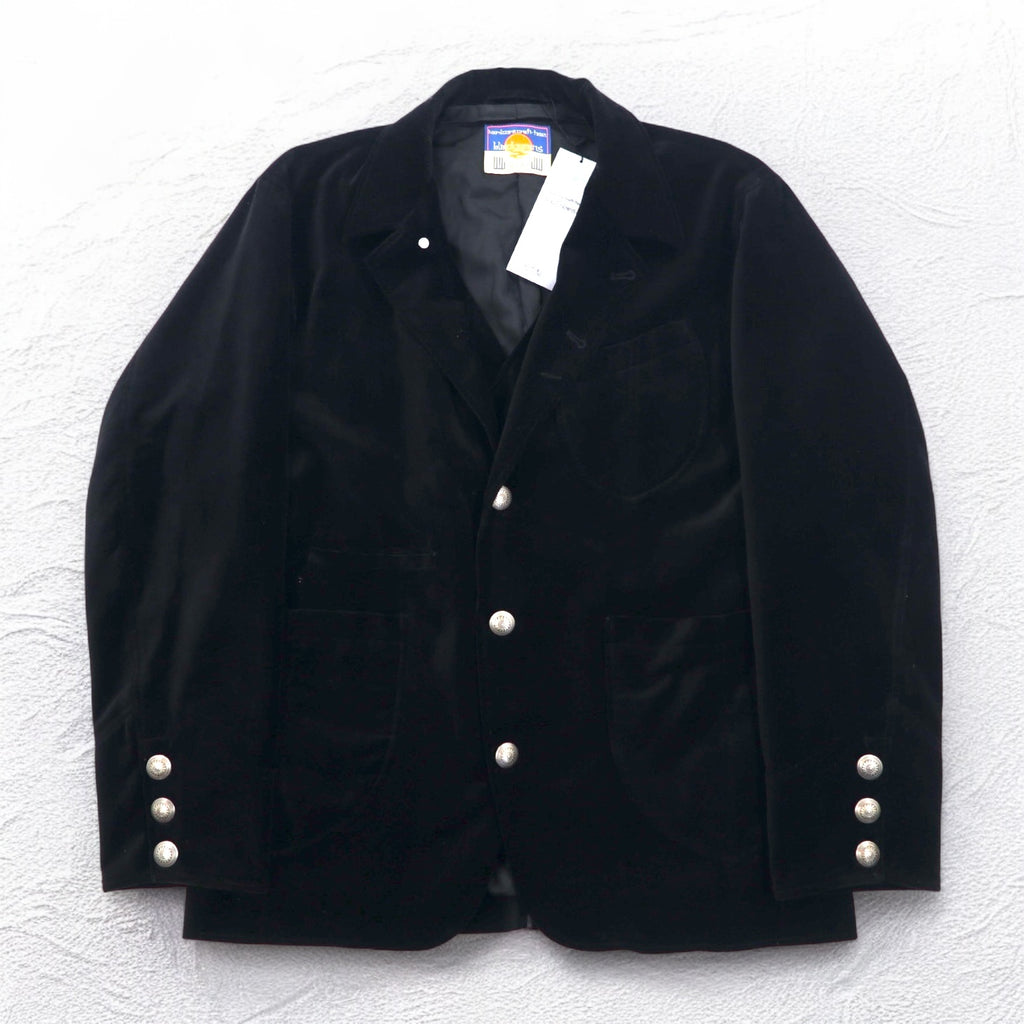 blackmeans コンボジャケット COMBO JACKET ベスト テーラードジャケット ベロア M ブラック アンサンブル 日本製 未使用品