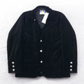blackmeans コンボジャケット COMBO JACKET ベスト テーラードジャケット ベロア M ブラック アンサンブル 日本製 未使用品