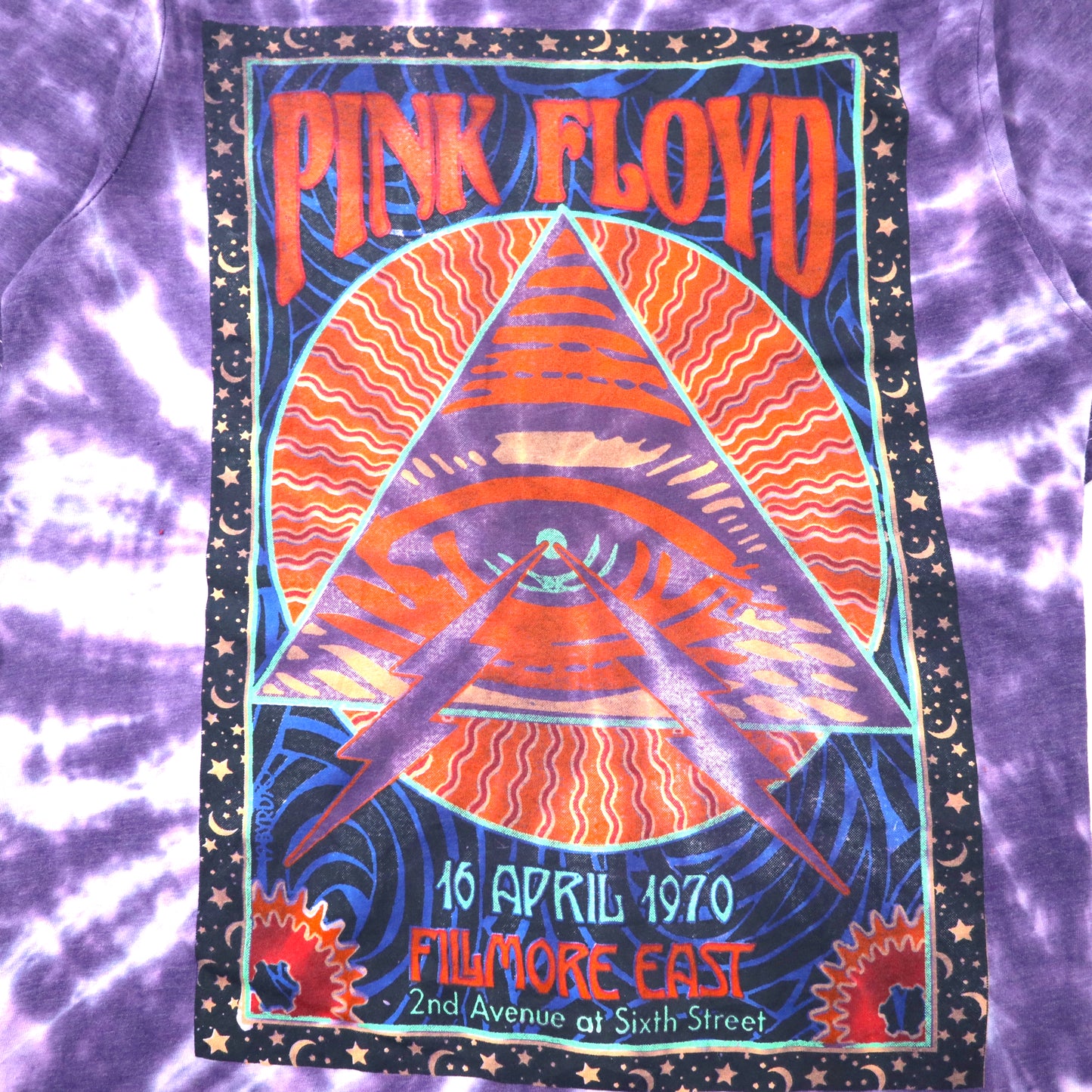 PINK FLOYD ピンクフロイド バンドTシャツ M パープル タイダイ コットン ロング丈 ビッグサイズ