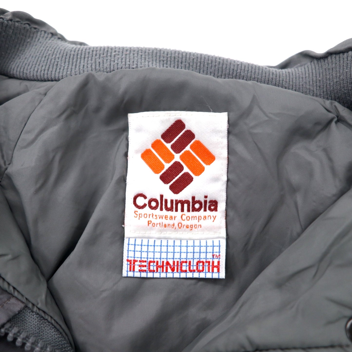 Columbia 90年代 インサレーション マウンテンパーカー M グリーン ポリエステル TECHNICLOTH 防水 Thinslate 中綿 ドローコード フード着脱式