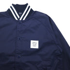 Flip The Script Libre Line Varsity Jacket M Navy Nylon Back Logo Print