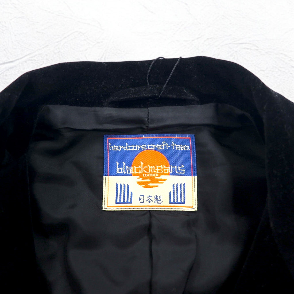 blackmeans コンボジャケット COMBO JACKET ベスト テーラードジャケット ベロア M ブラック アンサンブル 日本製 未使用品