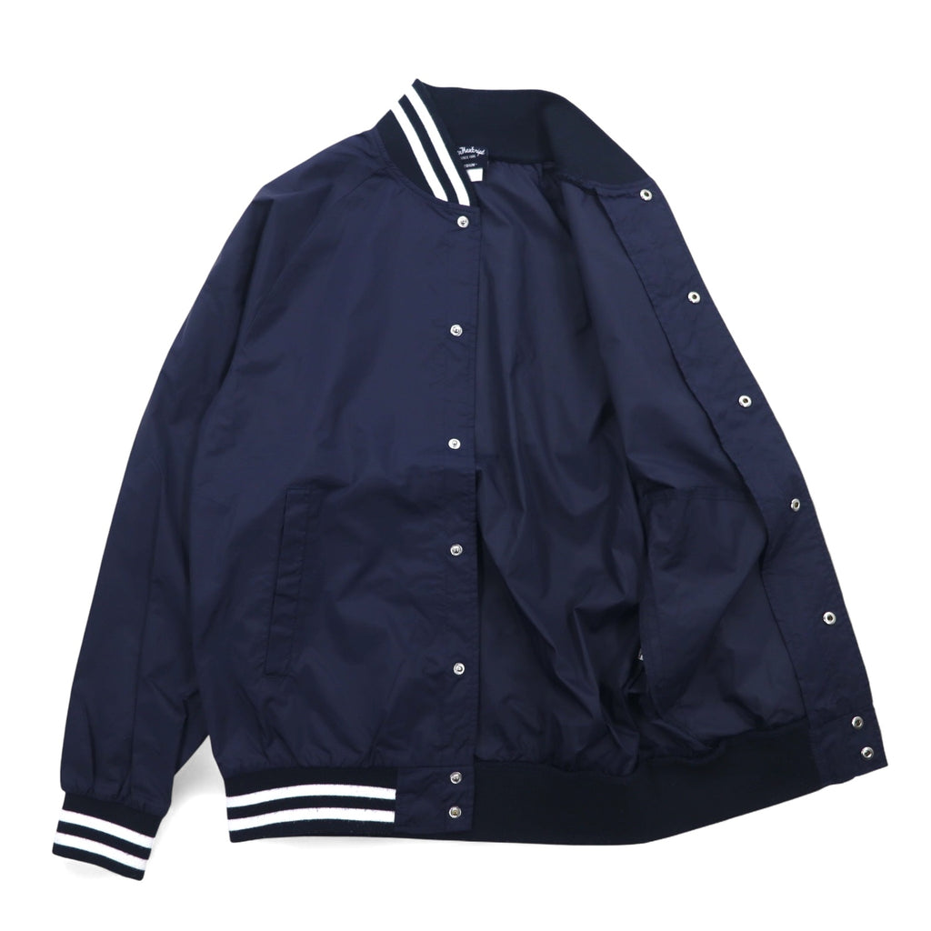 Flip The Script Libre Line Varsity Jacket M Navy Nylon Back Logo Print