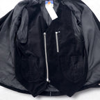 blackmeans コンボジャケット COMBO JACKET ベスト テーラードジャケット ベロア M ブラック アンサンブル 日本製 未使用品