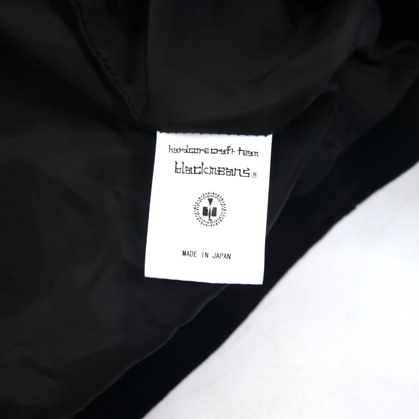 blackmeans コンボジャケット COMBO JACKET ベスト テーラードジャケット ベロア M ブラック アンサンブル 日本製 未使用品