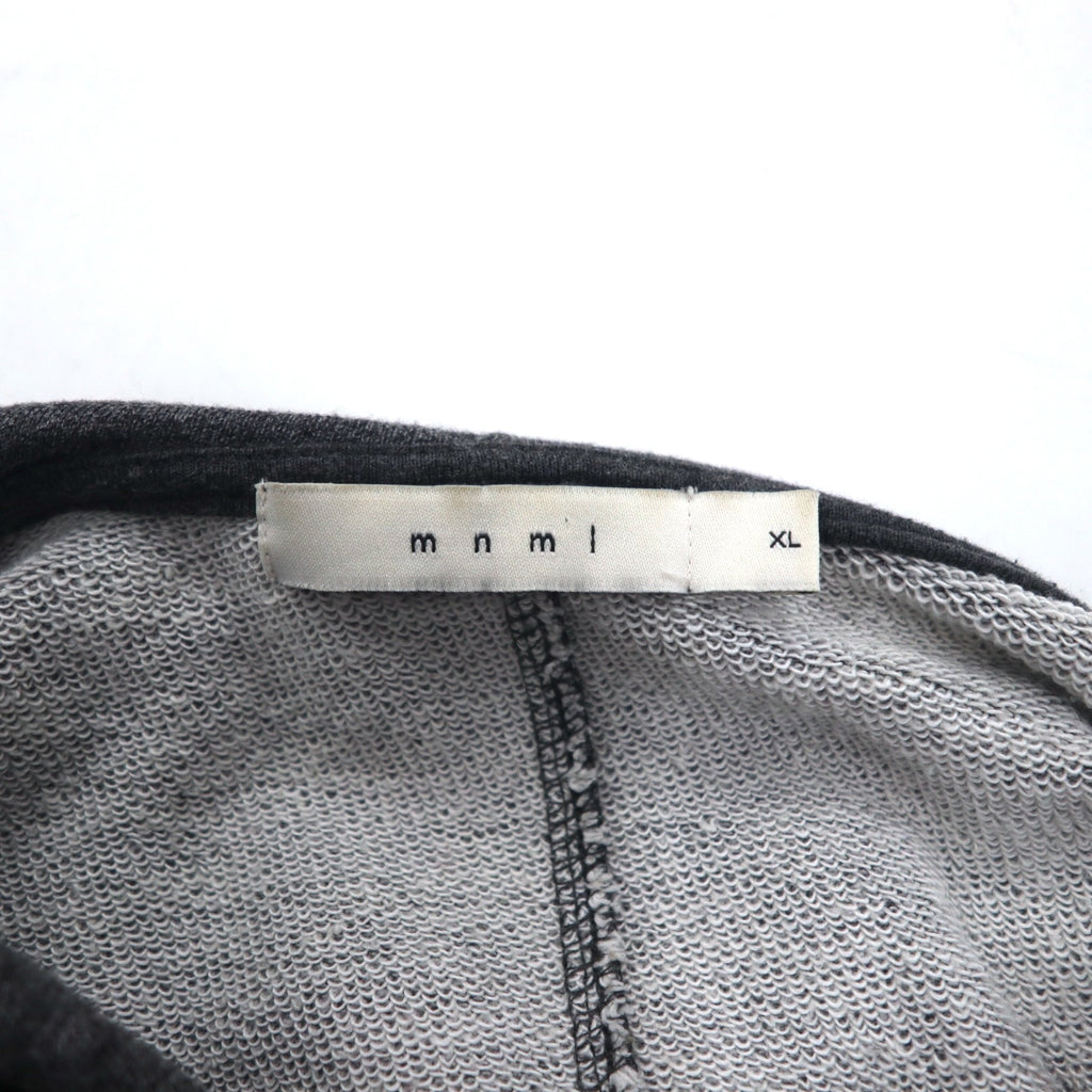 mnml Side Slit Pullover Hoodie XL Gray Front Pocket ESSENTIAL HOODIE M2017-H137