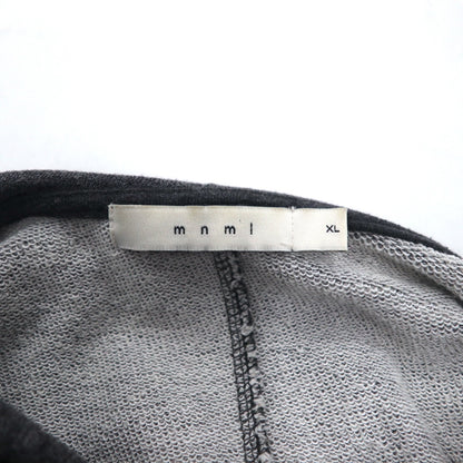 mnml サイドスリット プルオーバー パーカー XL グレー フロントポケット ESSENTIAL HOODIE M2017-H137