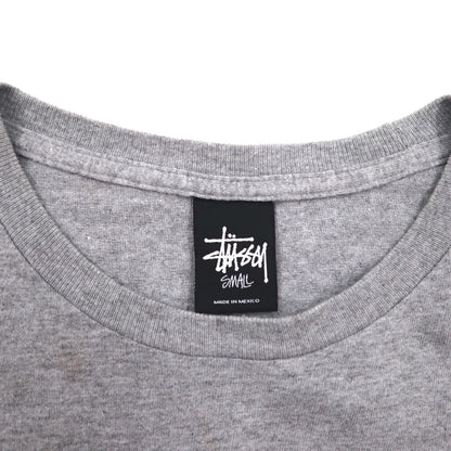 STUSSY シャネルロゴ プリント Tシャツ S グレー コットン メキシコ製