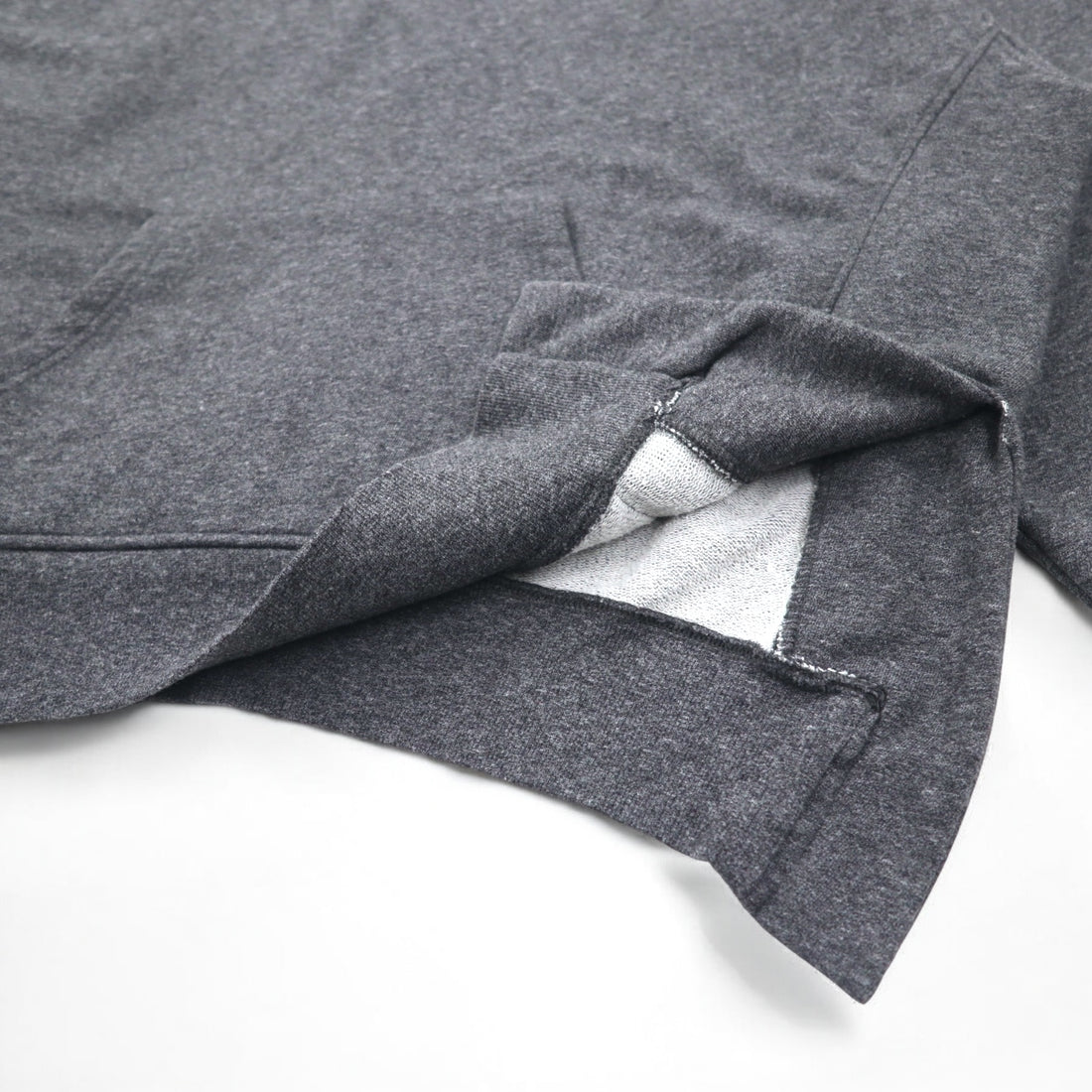 mnml Side Slit Pullover Hoodie XL Gray Front Pocket ESSENTIAL HOODIE M2017-H137