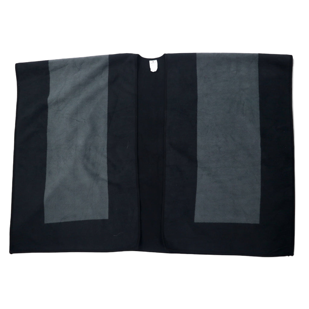 WOOLRICH Fleece Poncho Cape ONE Black Polyester Reversible