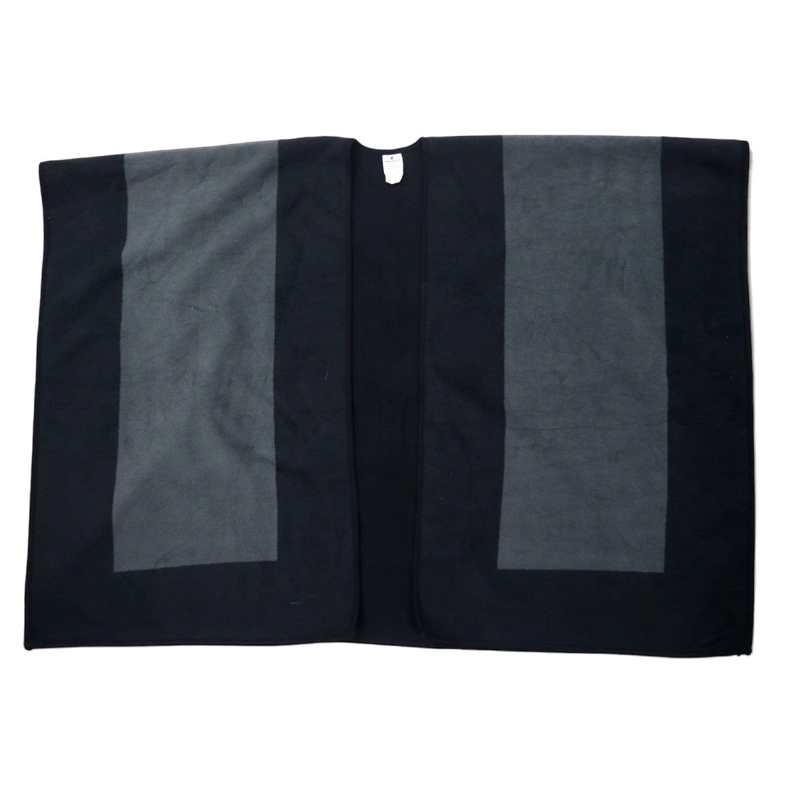 WOOLRICH Fleece Poncho Cape ONE Black Polyester Reversible