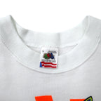 FRUIT OF THE LOOM USA made 90s racing car print sweatshirt L white cotton fleece lining ARIZONA SPORT SHIRTS