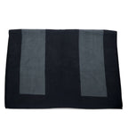 WOOLRICH Fleece Poncho Cape ONE Black Polyester Reversible