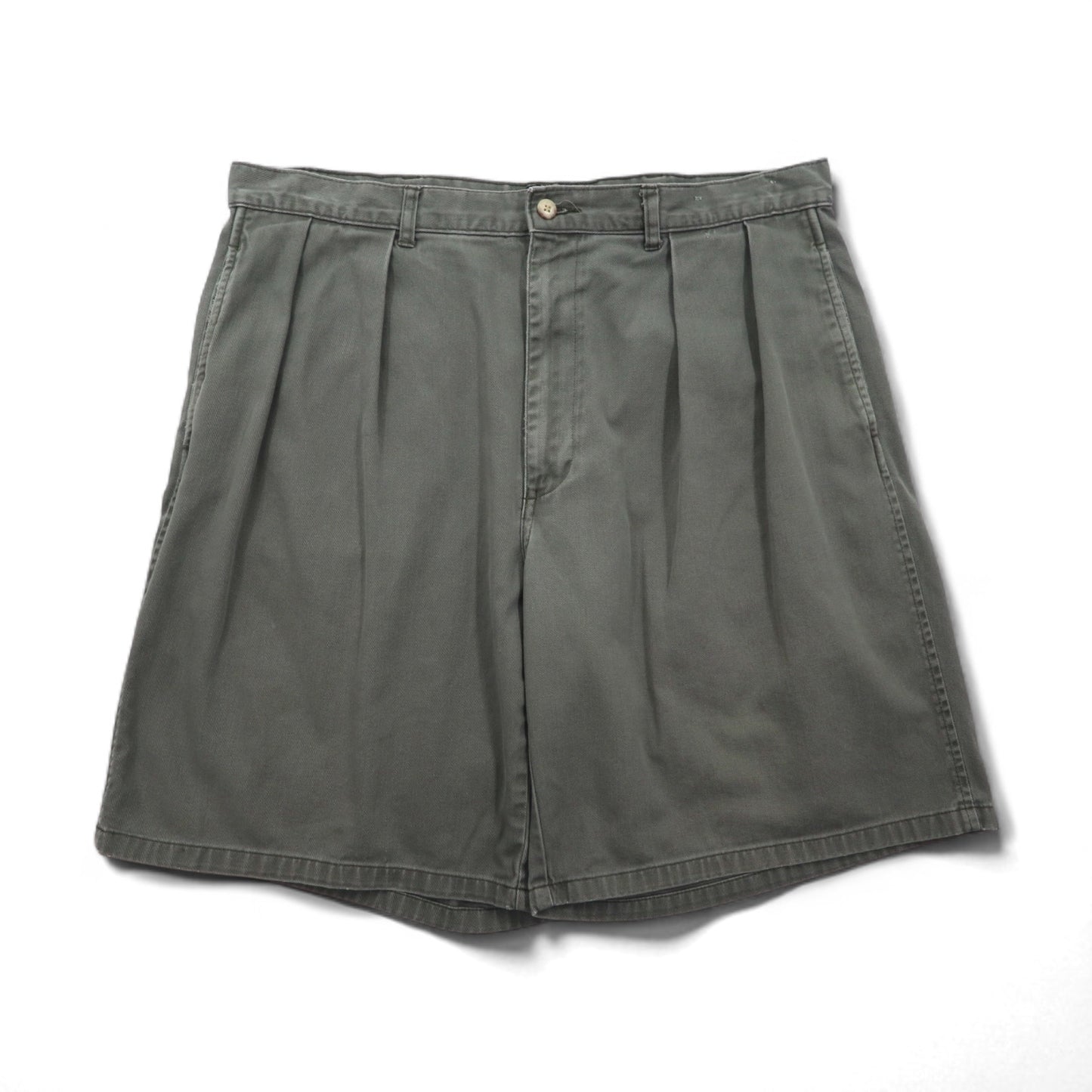 Polo by Ralph Lauren 90年代 ポロチノ 2タック ワイド ショートパンツ ハーフパンツ L カーキ コットン