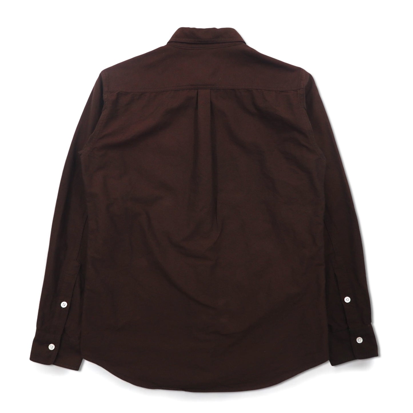 Mr.GENTLEMAN Oxford Button-Down Shirt, S, Brown, Cotton