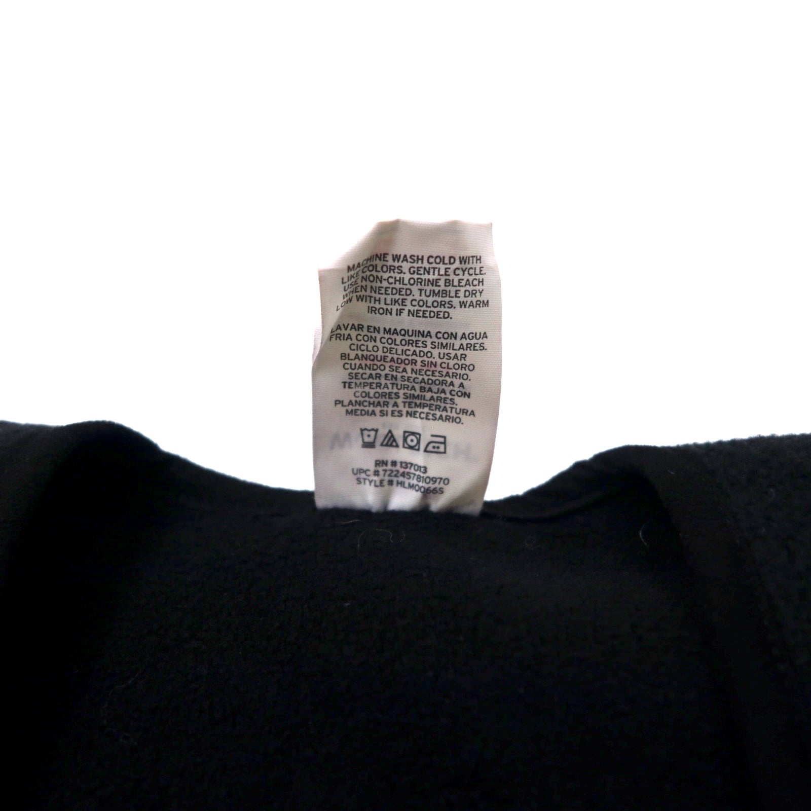 WOOLRICH Fleece Poncho Cape ONE Black Polyester Reversible